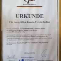 03/2025 Eine besondere Auszeichnung vom Berliner Karate Verband